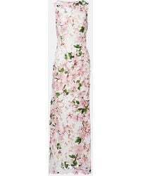 Oscar de la Renta - Floral Guipure Lace Gown - Lyst