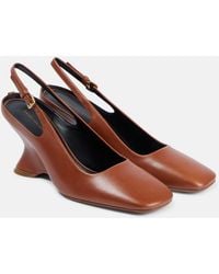 Dries Van Noten - Leather Slingback Pumps - Lyst