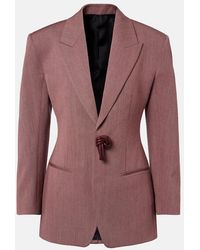 Bottega Veneta - Wool And Linen-Blend Blazer - Lyst