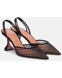 AMINA MUADDI - Holli 70 Point D'Esprit Slingback Pumps - Lyst
