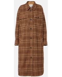 Isabel Marant - Abrigo Gislene De Lana Virgen A Cuadros - Lyst