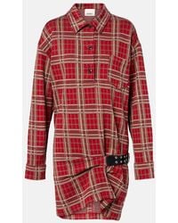 Isabel Marant - Blandia Belted Plaid Cotton Shirt Dress - Lyst