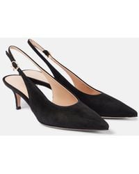 Gianvito Rossi - Robbie 55 Suede Slingback Pumps - Lyst