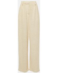 Magda Butrym - High-Rise Boucle Wide-Leg Pants - Lyst