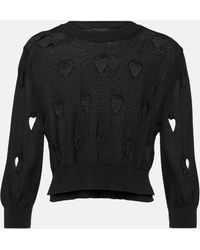 Simone Rocha - Love Heart Cutout Wool And Silk Sweater - Lyst