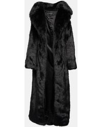 Balenciaga - Off-shoulder Faux Fur Coat - Lyst