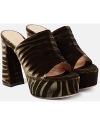 Gianvito Rossi - Holly Zebra-Print Platform Mules - Lyst