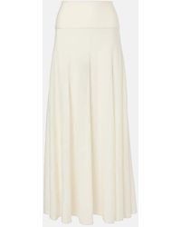 Alaïa - Low-Rise Virgin Wool Maxi Skirt - Lyst
