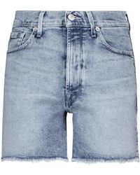 7 For All Mankind Billie High-rise Denim Shorts - Blue