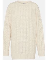 Totême - Oversized Cable-knit Wool Sweater - Lyst