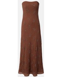STAUD - Cassie Beaded Organza Maxi Dress - Lyst
