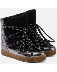 Isabel Marant - Nowles Shearling-Lined Leather Snow Boots - Lyst