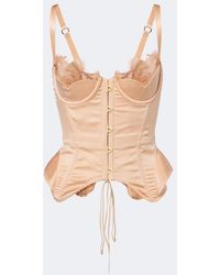 Maria Lucia Hohan - Larya Lace-Trimmed Silk-Blend Corset - Lyst