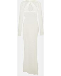 Coperni - Semi-sheer Cutout Wool-blend Maxi Dress - Lyst