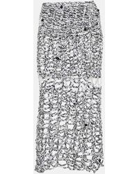 SUSAN FANG - Beaded Crochet Midi Skirt - Lyst