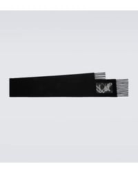 Burberry - Logo Patch-Applique Cashmere Scarf - Lyst