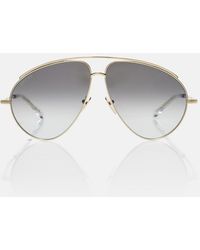 Gucci - Logo Aviator Sunglasses - Lyst