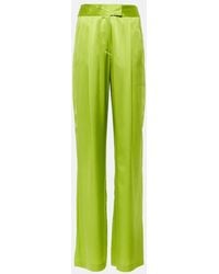 The Sei - High-Rise Silk Satin Wide-Leg Pants - Lyst