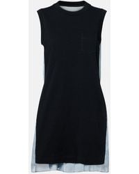 Sacai - Cotton Jersey Minidress - Lyst