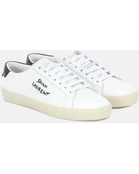 Saint Laurent Leather Sl/16 Sneakers in White | Lyst
