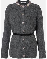 Self-Portrait - Belted Embellished Cardigan - Lyst