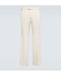 Gucci - Embroidered Straight Tweed Pants - Lyst