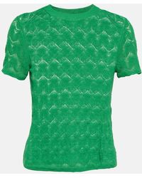 Vince - T-Shirt aus Baumwollspitze - Lyst