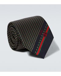 Gucci Krawatte Interlocking G aus Seide - Schwarz