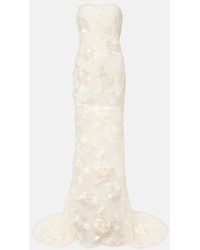ROTATE BIRGER CHRISTENSEN - Bridal Alberty Floral-Applique Mesh Gown - Lyst
