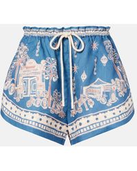 ALÉMAIS - Bedruckte Shorts Acacia Aus Leinen - Lyst
