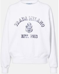 Prada - Sudadera De Jersey De Algodon Con Logo - Lyst