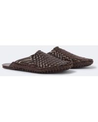 The Row - Woven Leather Mules - Lyst