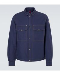 Moncler - Cotton And Linen Field Jacket - Lyst