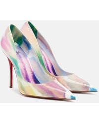 Christian Louboutin - Miss Z Printed Patent Leather Pumps - Lyst