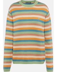Acne Studios - Striped Cotton Sweater - Lyst