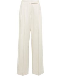 Brunello Cucinelli High-Rise-Hose aus einem Baumwollgemisch - Weiß