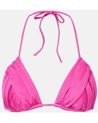 Bananhot - Jasmin Ruched Triangle Bikini Top - Lyst