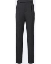 Saint Laurent - Pinstripe Wool Straight Pants - Lyst