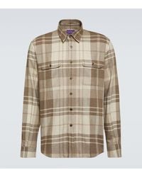 Ralph Lauren Purple Label - Camicia in misto lana e cashmere - Lyst