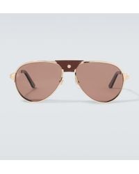 Cartier - Aviator-Sonnenbrille Santos De Cartier - Lyst