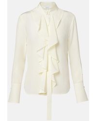 McQueen - Ruffled Silk Blouse - Lyst