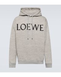 Loewe - Sweat-shirt a capuche en coton a logo - Lyst