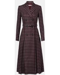 Emilia Wickstead - Chaney Houndstooth Wool-Blend Midi Dress - Lyst