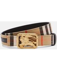 Burberry - Ekd Check Reversible Belt - Lyst