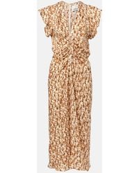 Isabel Marant - Lyndsay Gathered Jacquard Midi Dress - Lyst