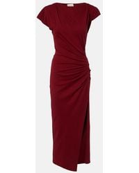 Isabel Marant - Nadela Gathered Cotton Jersey Midi Dress - Lyst