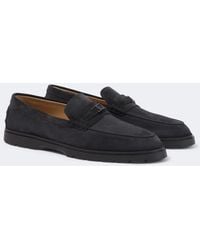 Tod's - Suede Penny Loafers - Lyst