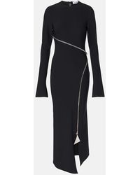 The Attico - Twisted Zip Midi Dress With - Lyst