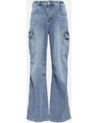 AG Jeans - Jean cargo ample a taille haute - Lyst