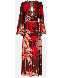 Johanna Ortiz - Patterned Cut-Out Maxi Dress - Lyst